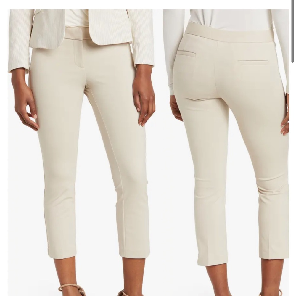 Tan slim fit cropped ankle pants. Size 2